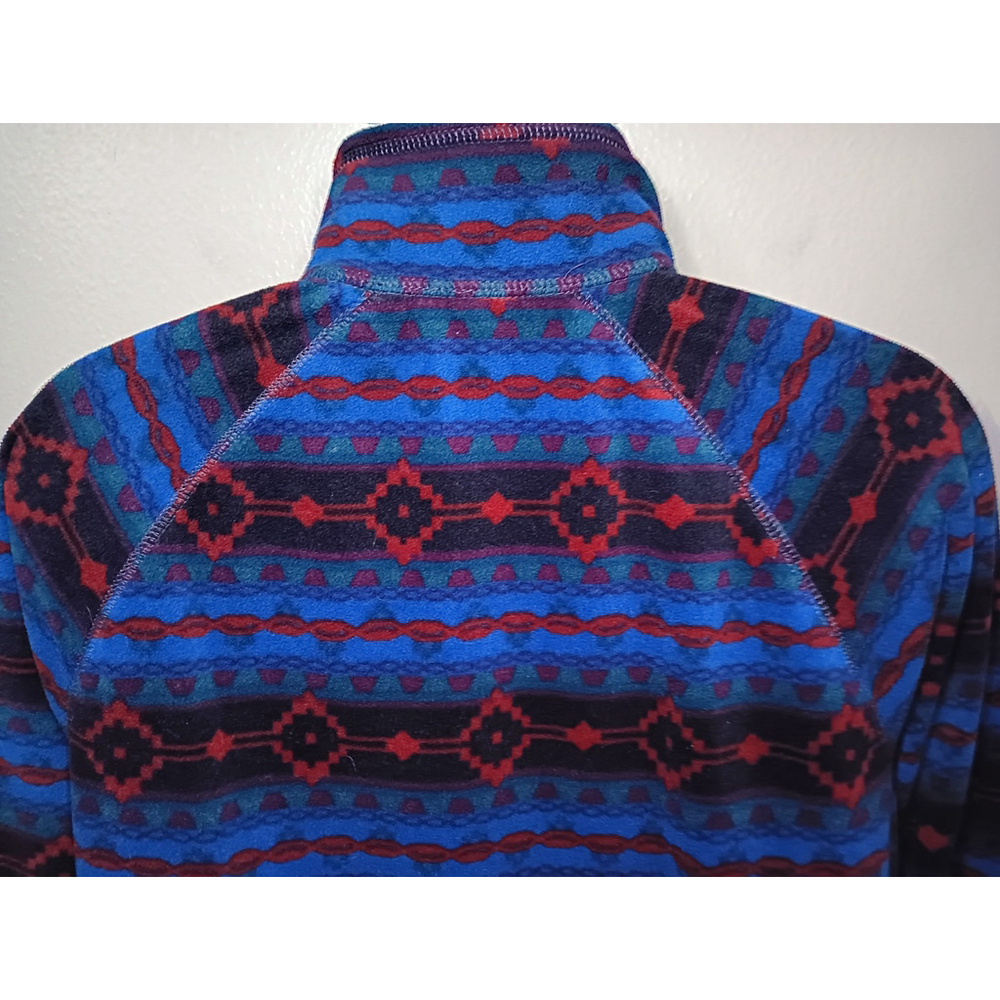 Eddie Bauer Women's Large 1/2 Zip Pullover Fleece Sweatshirt Aztec Tribal - Picture 6 of 12